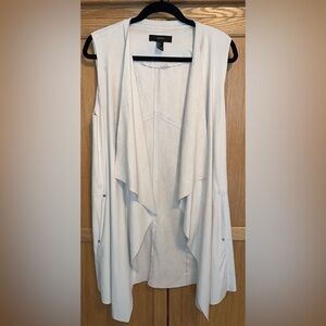 Forever 21 Cream Women's Open Front Vest